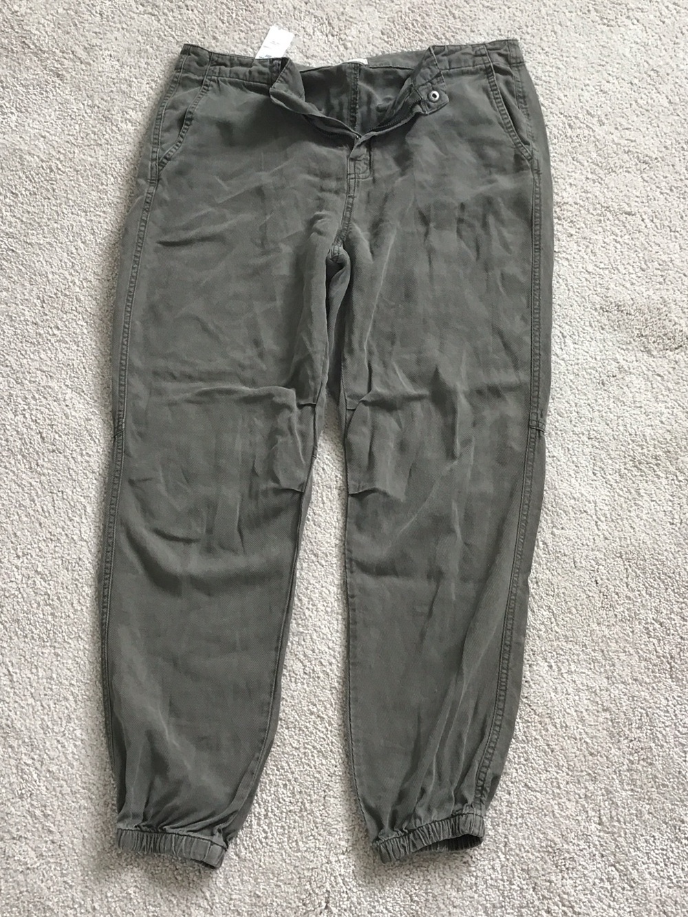 Buffalo David Bitton Men's Olive Cargo Jogger Pants